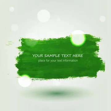 Green paint brush texture isolated Stock Illustration