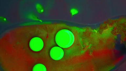 Green Paint Bubbles explode Video stock 274596929