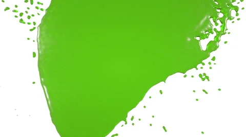 Green paint dripping down over screen. juice Video stock 67564296