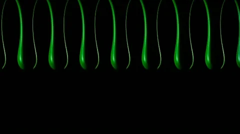 Green paint dripping in th air, Slow Motion Stock Footage