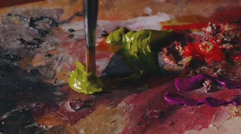 Green paint Stock Footage 64763995