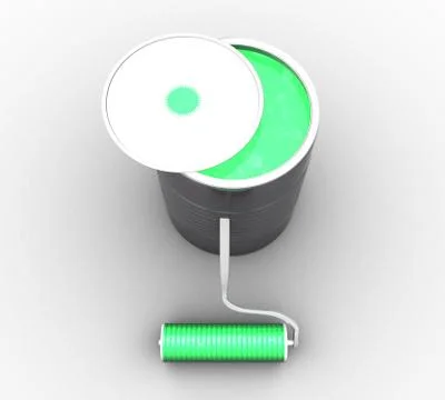 Green paint Stock Illustration