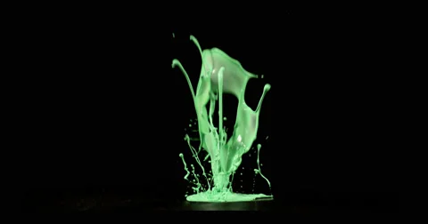 Green paint in motion in 4K - B Stock Footage 59919136