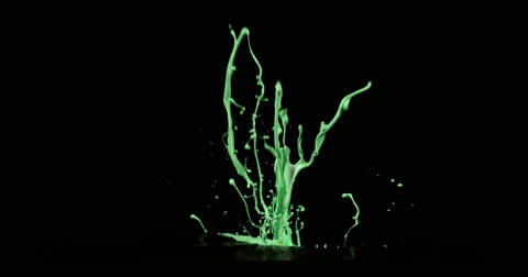 Green paint in motion in 4K Stock-Footage 59919034