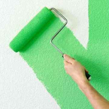 Green paint Stock Photos