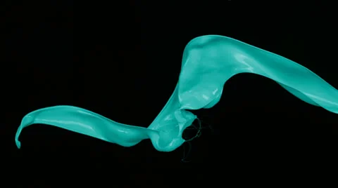 Green paint splash in the air, Slow Motion Stock Footage 25891882