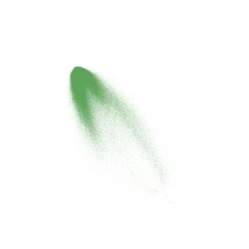 Green paint splash with drops isolated on white Stock Illustration