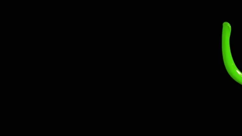 Green paint splash thrown in slow motion, liquid isolated on black (4K) Stock Footage 137111432