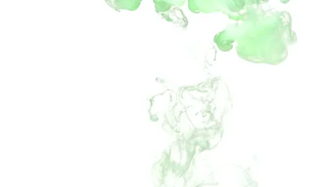 Green paint splashes in water Vídeo Stock 166035524