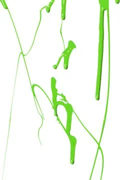 Green paint on a white background Stock Photos