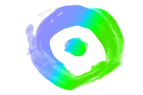Green paint on white background Stock Photos