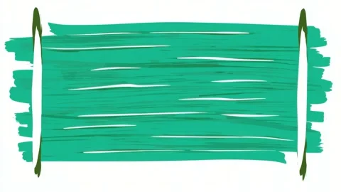 Green painted brush stroke frame with copy space text overlay seamless loop Stockbeeldmateriaal 342046131