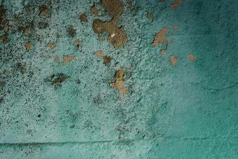 Green painted concrete structure Stock-Fotos