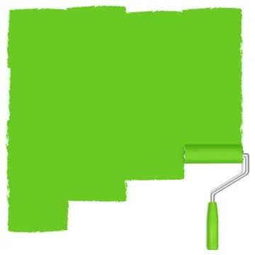 Green Paintroller Stock Illustration