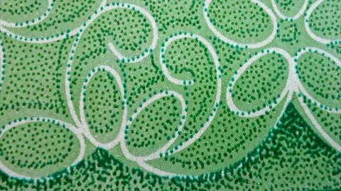 Green Paisley Textile Pattern Background Stock Photos