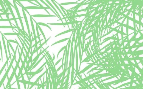 Green Palm Leaf Tropical Background Vector Illustration Ilustración de archivo