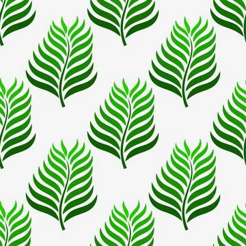 Green palm leaves pattern. Stock Illustration