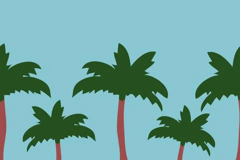 Green palms background Stock Illustration