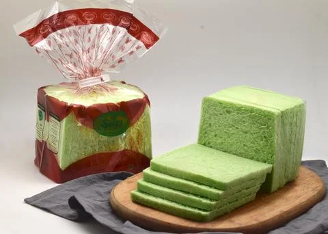 Green pandan bread Foto stock