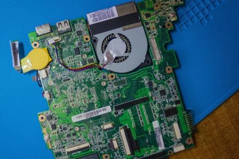 Green panel with chips. Stock Photos