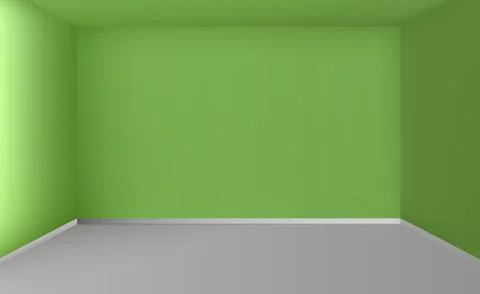 Green panoramic studio background with white glow Illustrazione stock