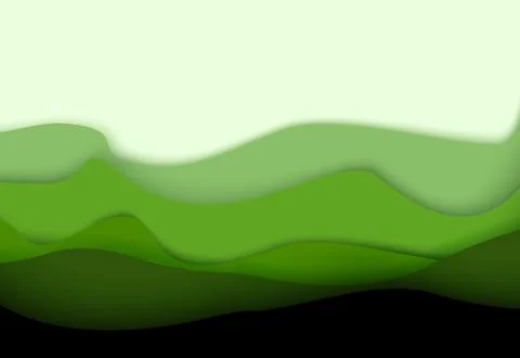 Green paper background with nature shadow. 3D design. Stock Illustration