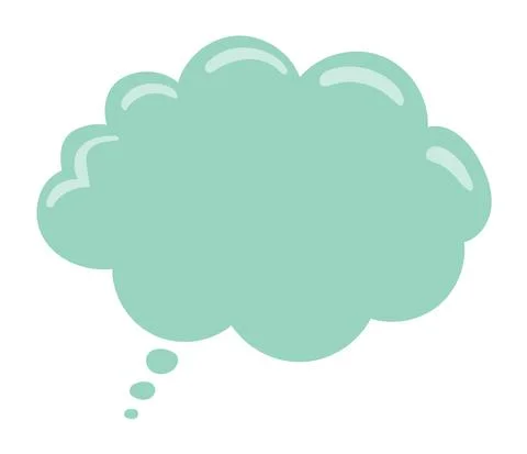 Green paper bubbles for speech on an white background. Abstract design. Vecto Illustrazione stock
