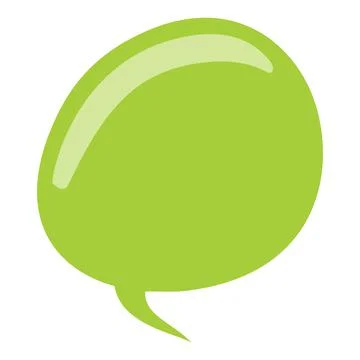 Green paper bubbles for speech on an white background. Abstract design. Vecto Stock Illustration
