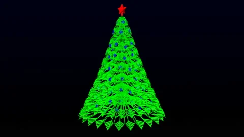 Green paper christmas. 3D rendering. Stock Footage 98790207