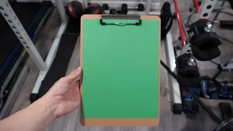 Green paper on a clipboard 库存影片 280143674