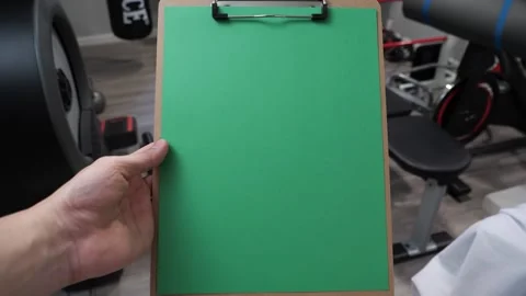 Green paper on a clipboard Stock-Footage 280143719