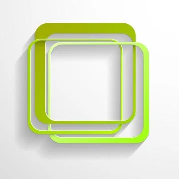 Green paper cube Stock Illustration