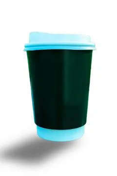Green paper cup Stock Photos