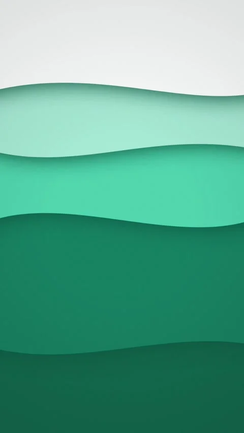 Green paper cut layer wave seamless loop motion background Stock Footage 346817516