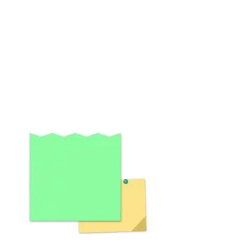 Green paper flag with corner folded down Stock Illustration