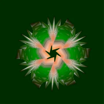 Green paper flower Stock Illustration