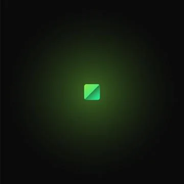 Green paper folded character from a typeset, vector illustration Stock Illustration