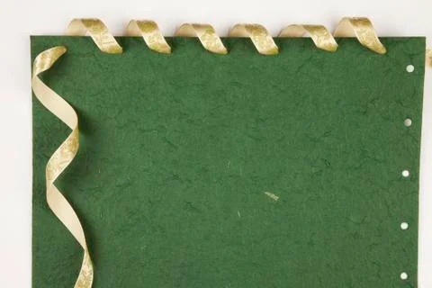 Green paper notes Foto stock