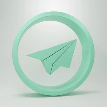Green Paper plane icon isolated on grey background. Paper airplane icon. Ai.. Stock Illustration