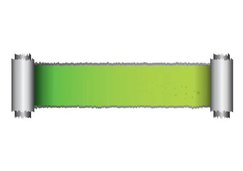 Green paper rip vector Illustrazione stock
