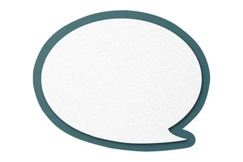 Green paper speech bubbles separated on white background Stock Illustration
