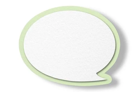 Green paper speech bubbles separated on white background Illustrazione stock