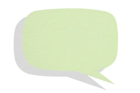 Green paper speech bubbles separated on white background Illustrazione stock