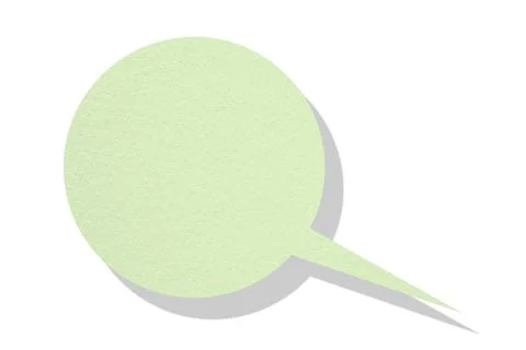 Green paper speech bubbles separated on white background Illustrazione stock