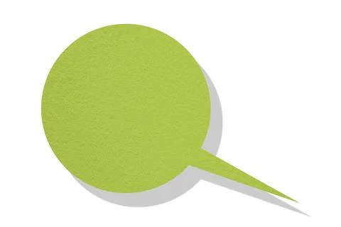 Green paper speech bubbles separated on white background Illustrazione stock