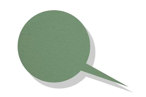 Green paper speech bubbles separated on white background Illustrazione stock