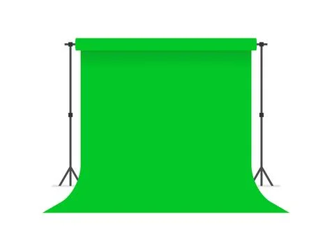 Green paper studio backdrop Stock Illustration
