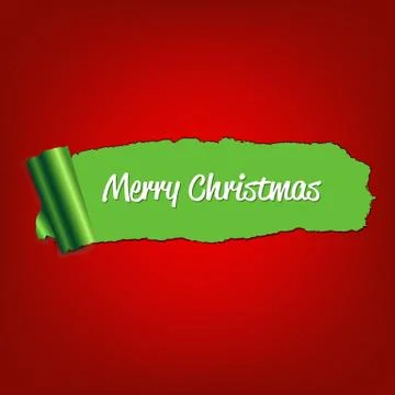 Green paper torn Stock Illustration