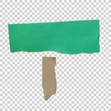 Green paper tree shape made of torn paper scraps isolated on a transparent .. Фото