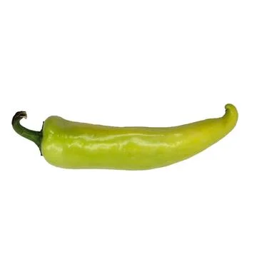 Green papper on white background 3 Stock Photos